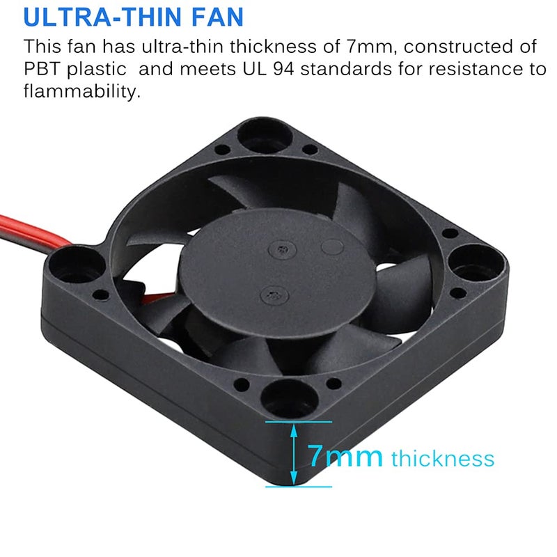 GDSTIME 30mm x 30mm x 7mm PH 2.0 12v Dc Brushless Cooling Fan - Image 5